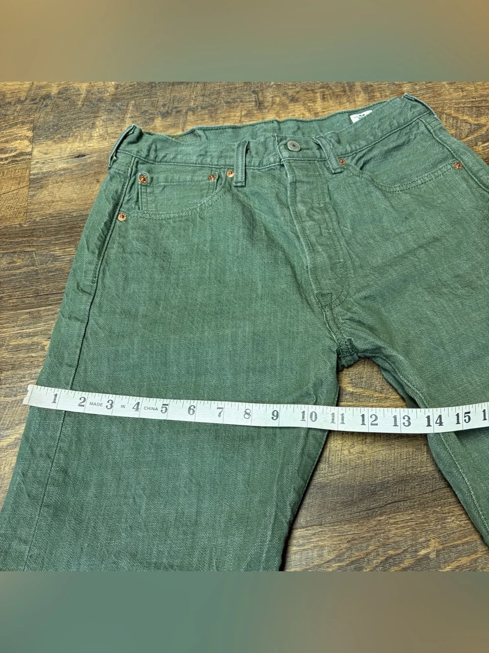 Levi’s 501 Jeans Mens 32x34 (32) White Oak Cone Denim Green Retro